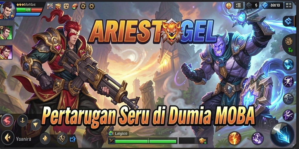 Screenshot menampilkan pertempuran seru dalam ARIESTOGEL dengan grafis menakjubkan.