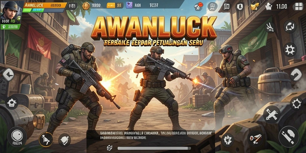Gameplay menegangkan dalam pertempuran Battle Royale yang seru.
