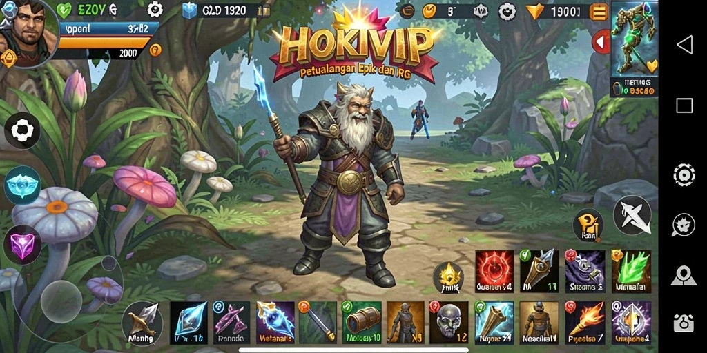 Tampilan petualangan menakjubkan dalam HOKIVIP RPG.
