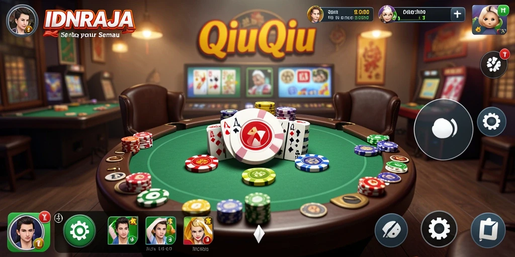 Tampilan gameplay seru dari IDNRAJA permainan QiuQiu.
