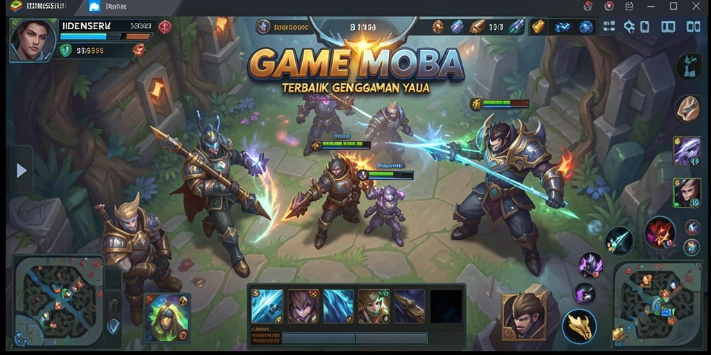 Tampilan aksi seru di arena MOBA yang mendebarkan.