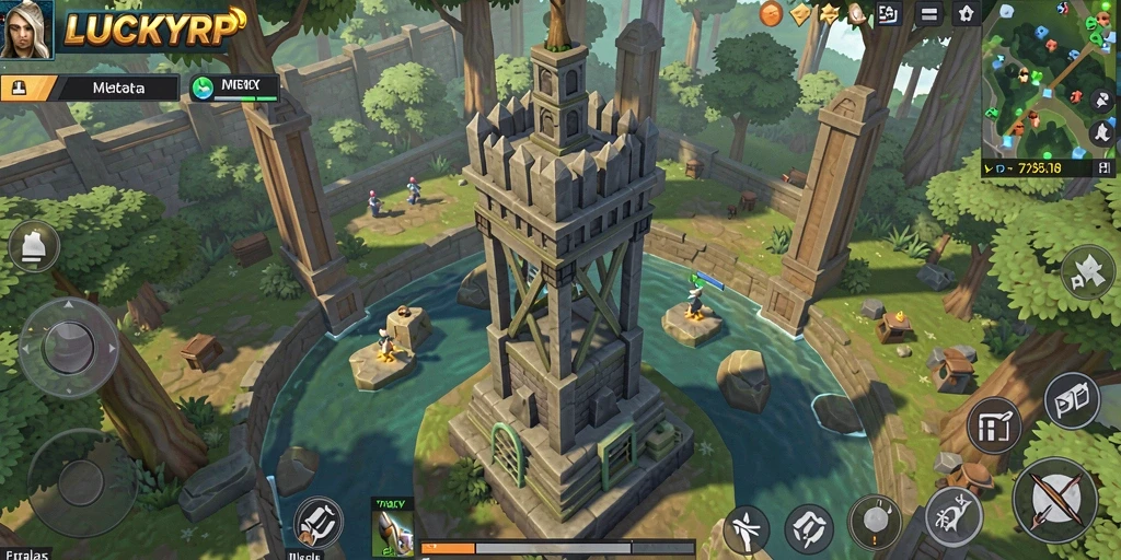 Gameplay menara pertahanan yang menegangkan di LUCKYRP.