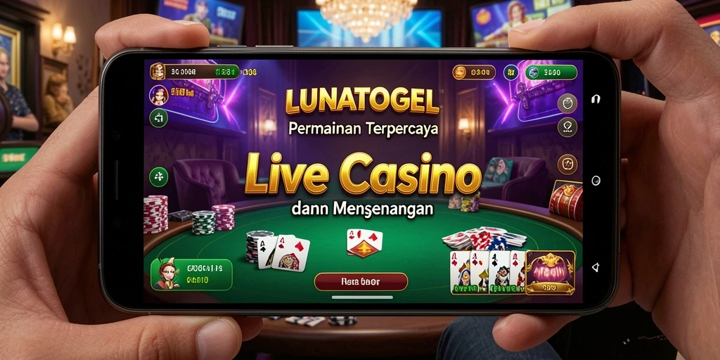 Tampilan gameplay LUNATOGEL yang mendebarkan dengan dealer profesional.