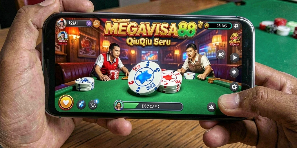 Tampilan gameplay seru dalam MEGAVISA88 dengan suasana QiuQiu.