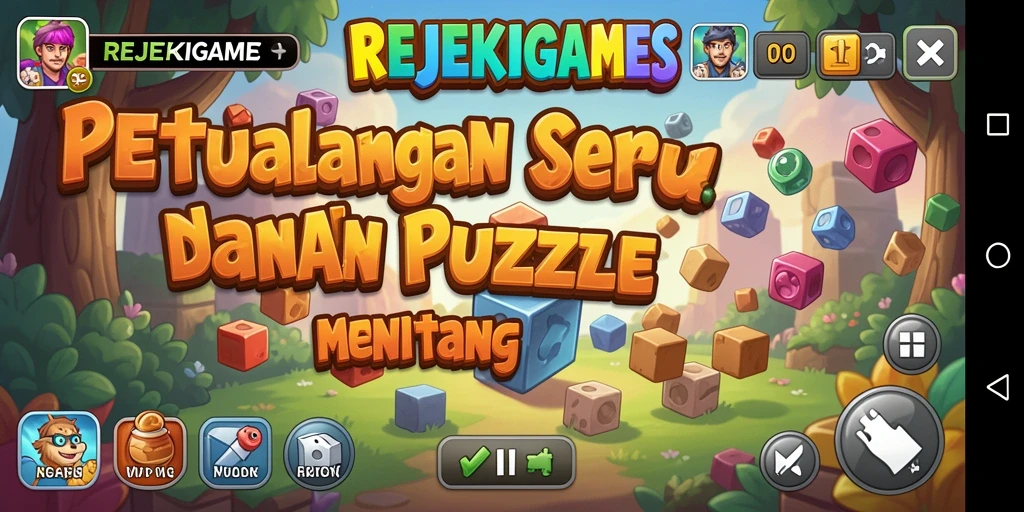 Tampilan gameplay seru di REJEKIGAMES, penuh dengan tantangan Puzzle.