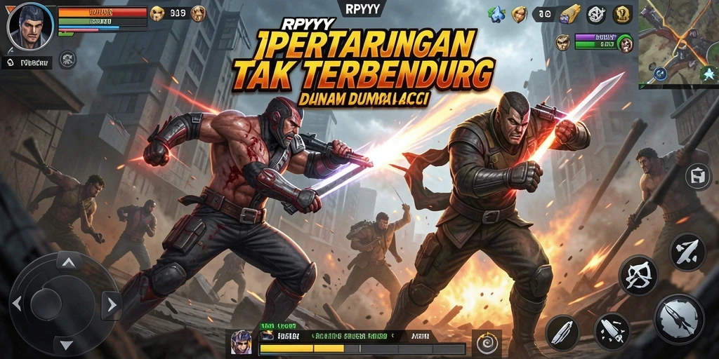 Tampilan screenshot utama RPYYY menunjukkan aksi pertarungan yang mendebarkan.