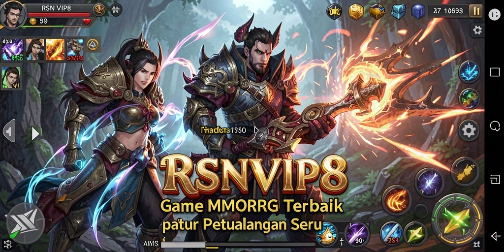 Tampilan gameplay seru RSNVIP8 dalam dunia MMORPG yang luas.