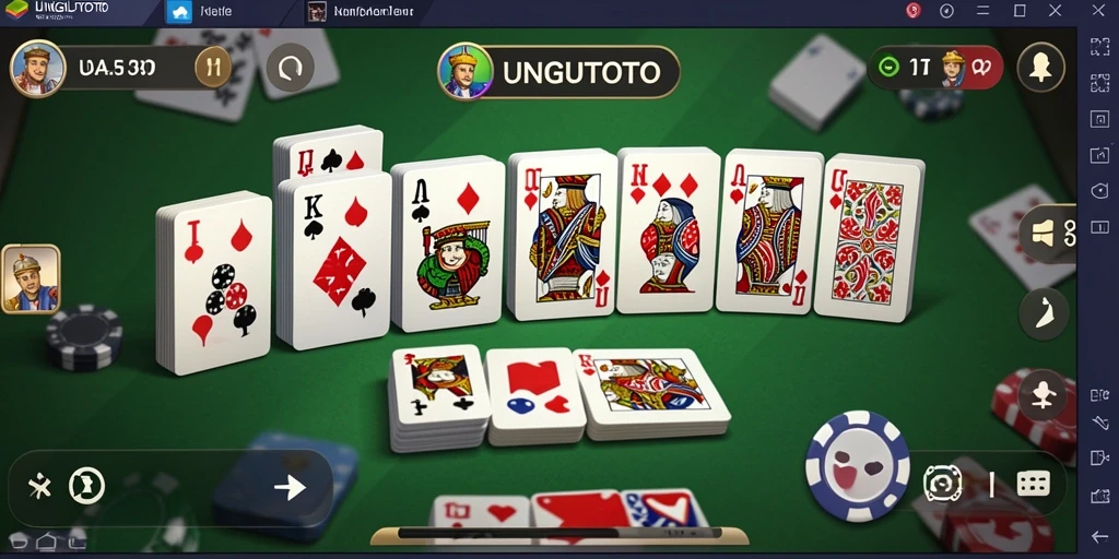 Screenshoot gameplay UNGUTOTO menampilkan keseruan permainan domino.